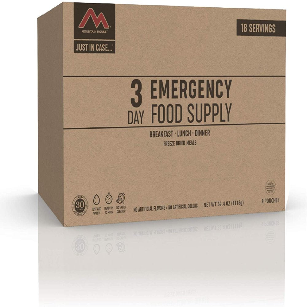 3-Day Emergency Food Supply | Freeze Dried Survival & Emergency Food Kit, Meals Are Perfect For: Emergency Preparedness, Camping, Backpacking, Hunting, Travel, Everyday Use, 18 Servings