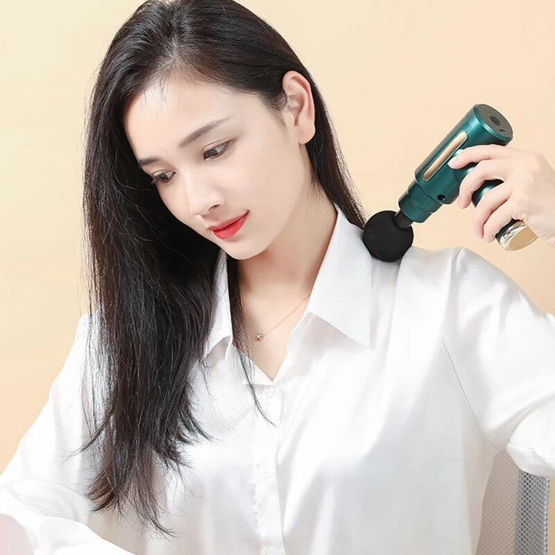 Massage Gun Deep Tissue Percussion Muscle Massager for Pain Relief Fascia Gun Electric Body Massager Facial Massage